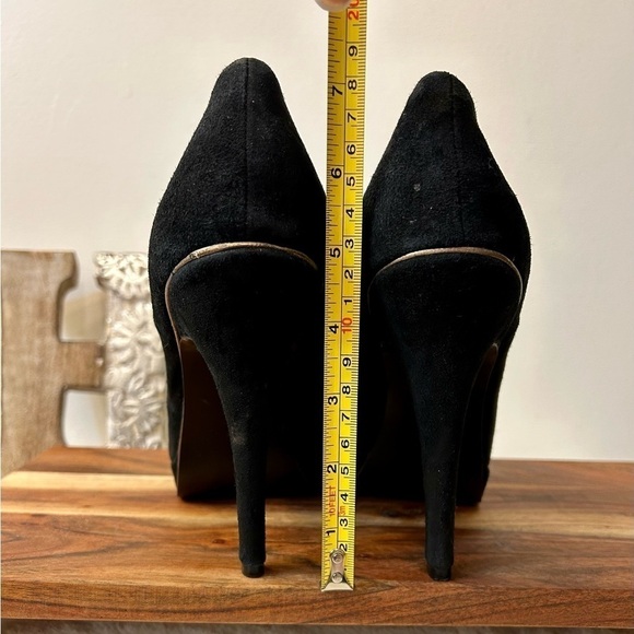 Juicy Couture Elyssa Platform Booties in Black Suede Size 10 - Picture 12 of 16